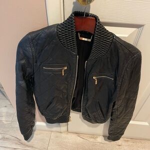 Marciano leather jacket with gold detailing